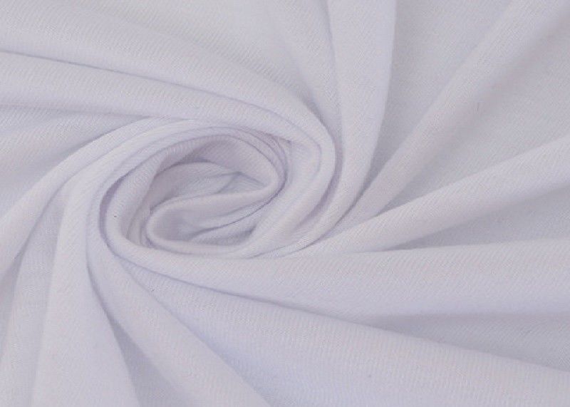 Single Cotton Spandex Jersey Fabric Combed Plain Dyed Knitted For