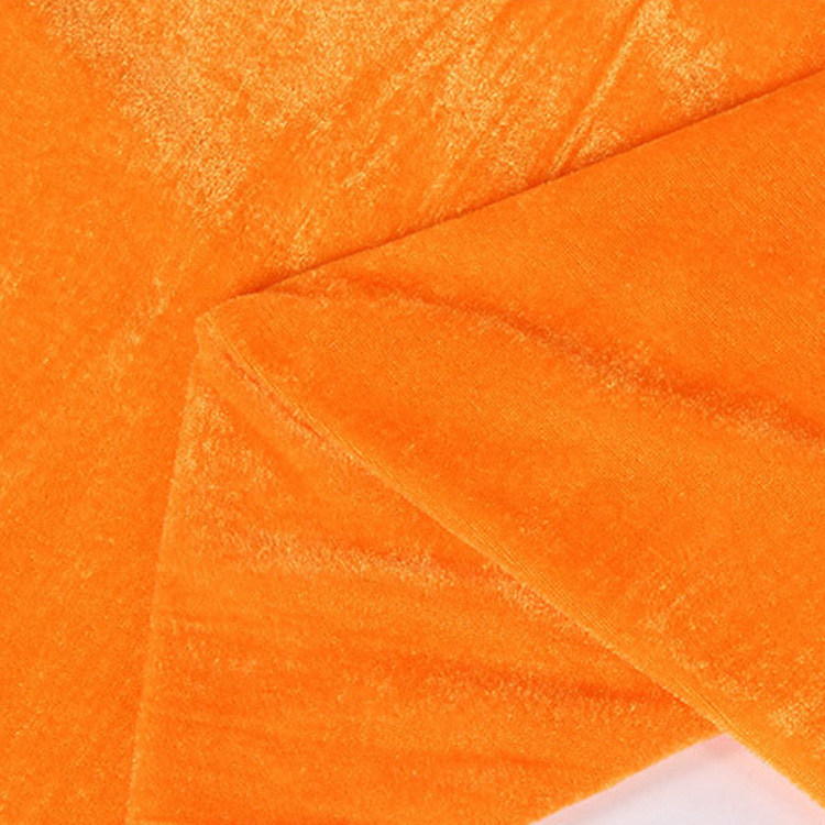 Super Soft Velour Knit Fabric Warp Knitted Strong Durable Eco Friendly