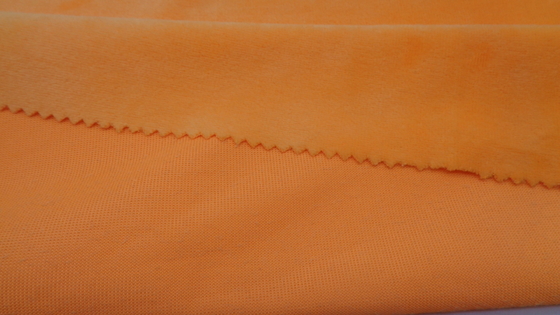 100% Polyester Bonded Fabric Short Plush 205 Gsm Windproof