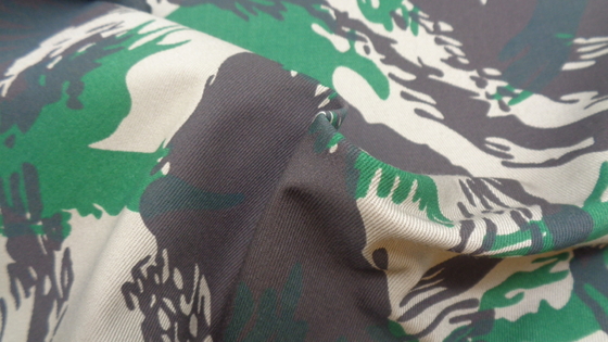 185 Gsm Uniform Cloth Fabric 65% Polyester 35% Cotton Camouflage Windproof