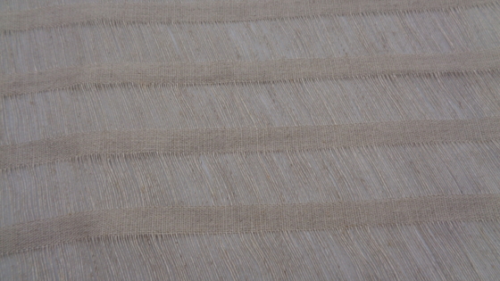 100% Linen Vertical Stripes Perforated Fabric 132 Gsm 150cm