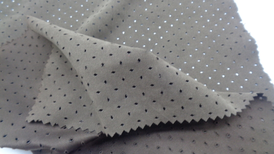 Sports Dot Woven Dyed Twill 140G Punched Clothing Fabric 150Cm 100% Polyester