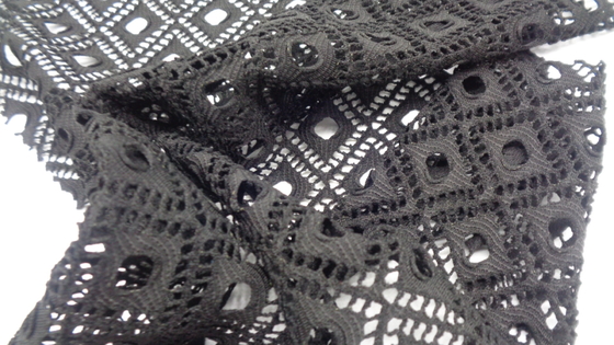 Breathable Dot 4 Way Stretch Lace Sportswear Fabric 90% Polyester 10% Spandex
