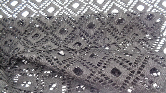 Breathable Dot 4 Way Stretch Lace Sportswear Fabric 90% Polyester 10% Spandex