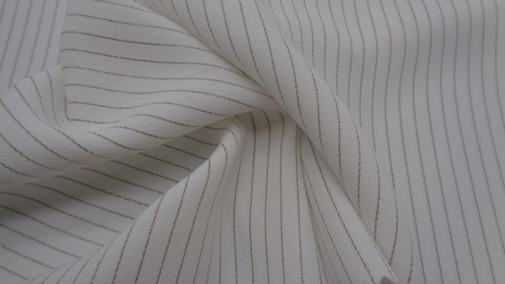 100% Polyester 175G Folden Stripe Breathable Chiffon Blouse Fabric 150 Cm