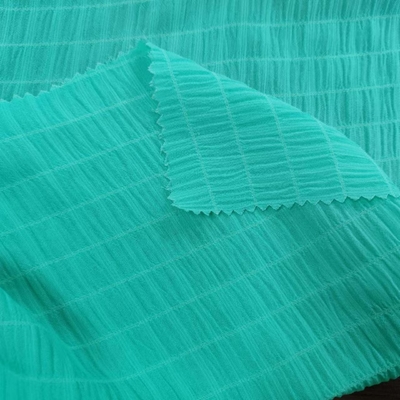 98% Polyester 2% Spandex Striped Smooth Crepe Chiffon Fabric 96 G Breathable