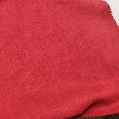 Dyed 100% Polyester 50D*75D Suede Fabric Pd Coated For Jacket Garment