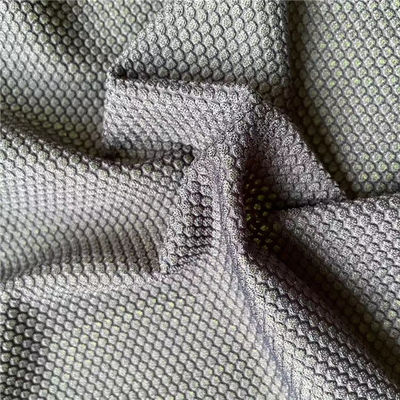 180GSM Athletic Wicking Black Jacquard Fabric 90% Nylon 10% Polyester 160cm 100D