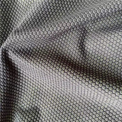 180GSM Athletic Wicking Black Jacquard Fabric 90% Nylon 10% Polyester 160cm 100D
