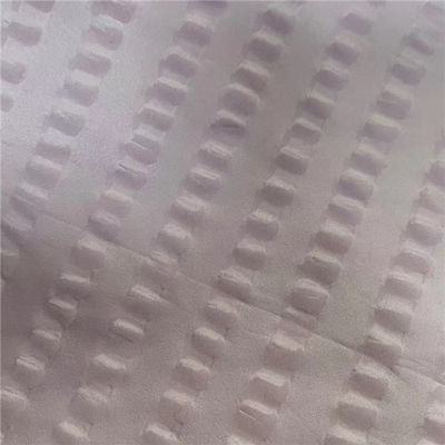 Seersucker Polyester Microfiber Fabrics 75DX150D 140 Gsm 150CM Anti Bacteria