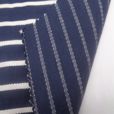 Stripe 30% Linen 70% Cotton Home Textile Blended  Fabrics 247Gsm 150CM Anti Bacteria