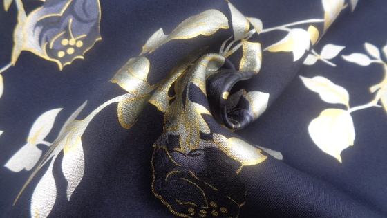 Sportswear Foiled Rose Print Fabric 92% Polyester 8% Spandex 150CM