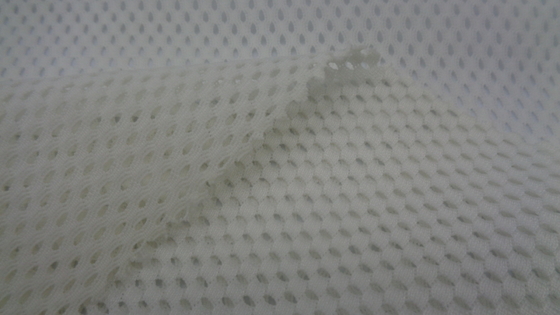 Mesh White Fabric 90% Nylon 10% Spandex 120 Gsm Water Droplets Shape