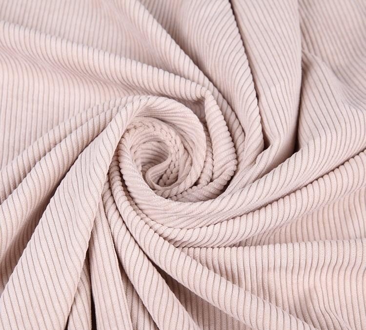 Soft 8 Pit Cotton Polyester Dyed Knitted Corduroy Fabric Windproof