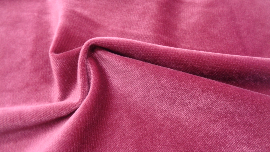 Knitted Short Plush 100% Polyester Purple Velvet Bonded Fabric 280G Windproof