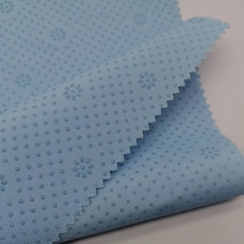 Anti Slip Pvc Dots 100% Polyester Oxford Fabric Waterproof 300DX300D