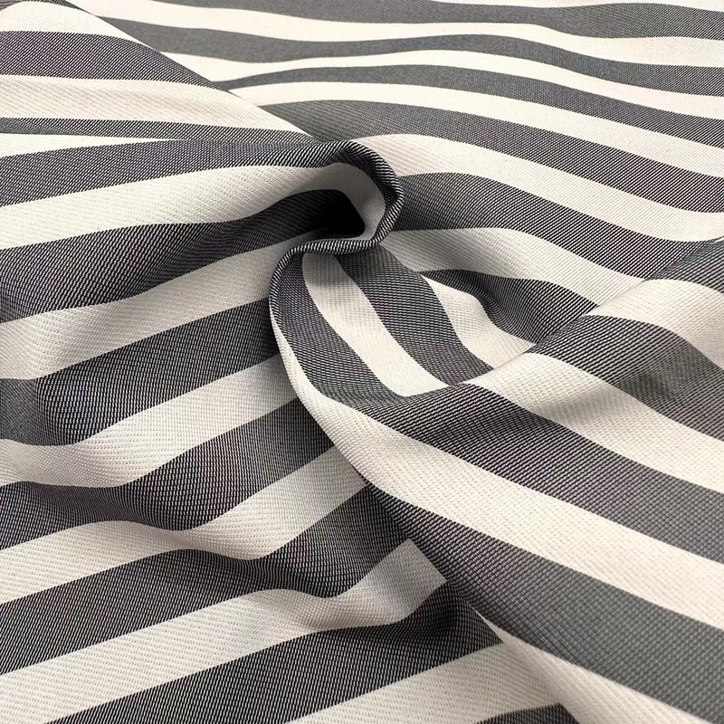 100% Polyester Fabric 170gsm Stripe Pattern Yarn Dyed Fabric For Men'S Suit