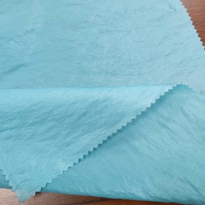Bright Silver Silk Wrinkle Chiffon Flash Fabric for Stage Skirt Hanfu Shirt Dress