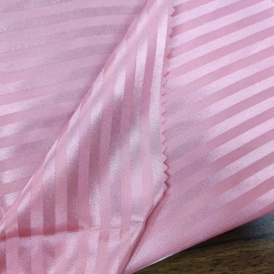 100% Polyester Dyed Satin Thick Tinted Striped Fabric 95G